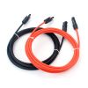 Black+Red Solar Panel Extension Cable Wire Solar Connectors 12 AWG Gauge